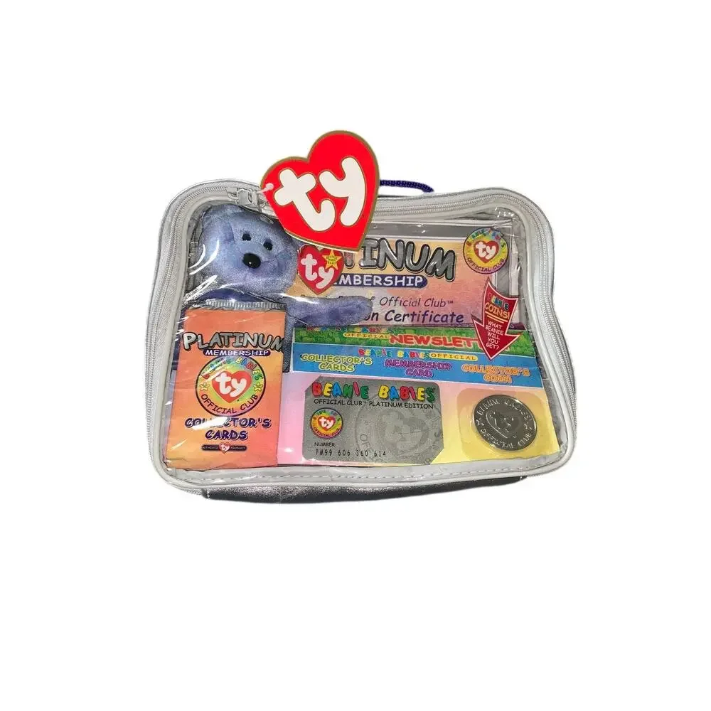 Beanie babies offical club membership bear coin collectors cards
